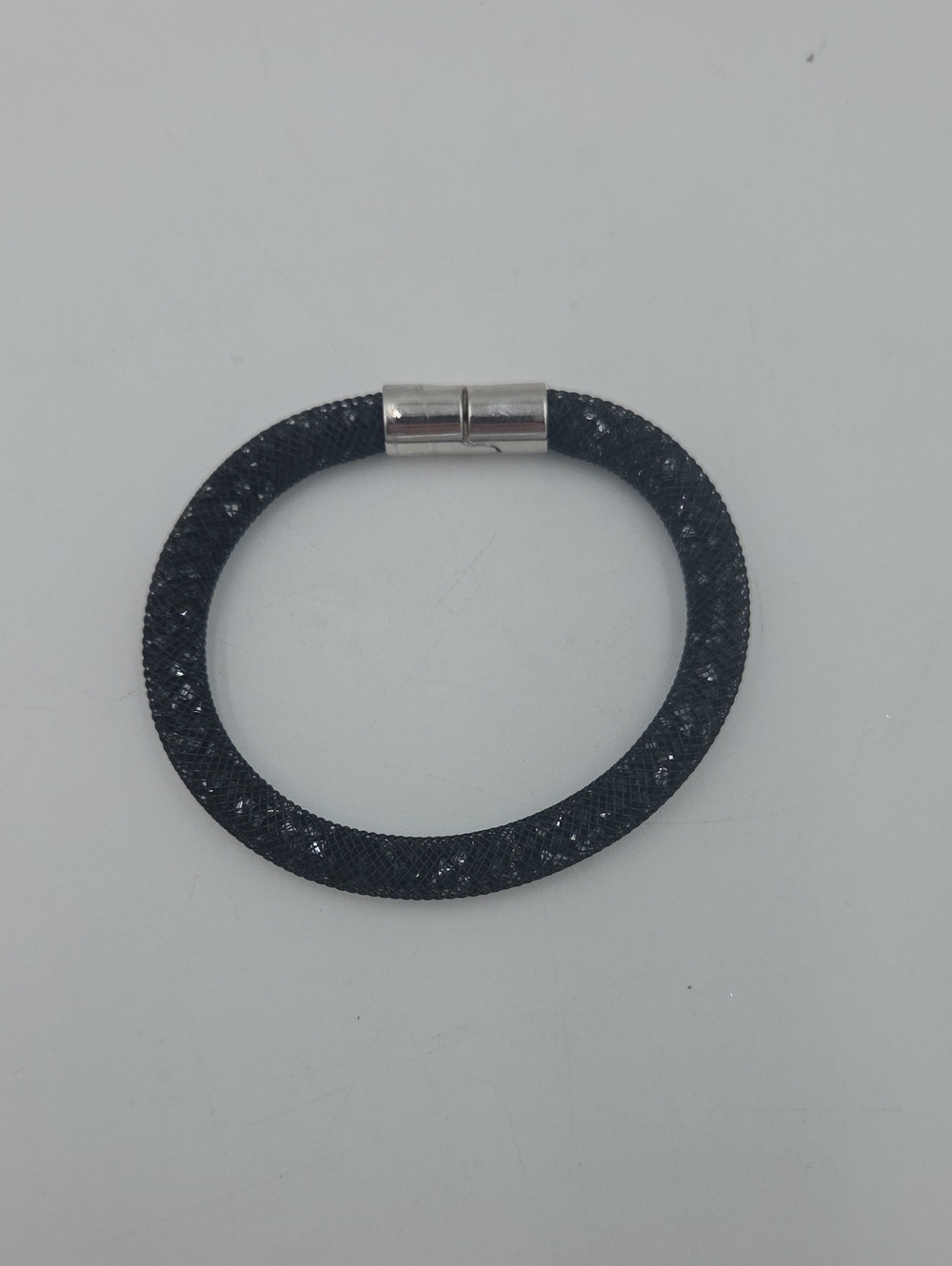 SWAROVSKI Black Stardust Crystal Mesh Bracelet Magnetic Clasp